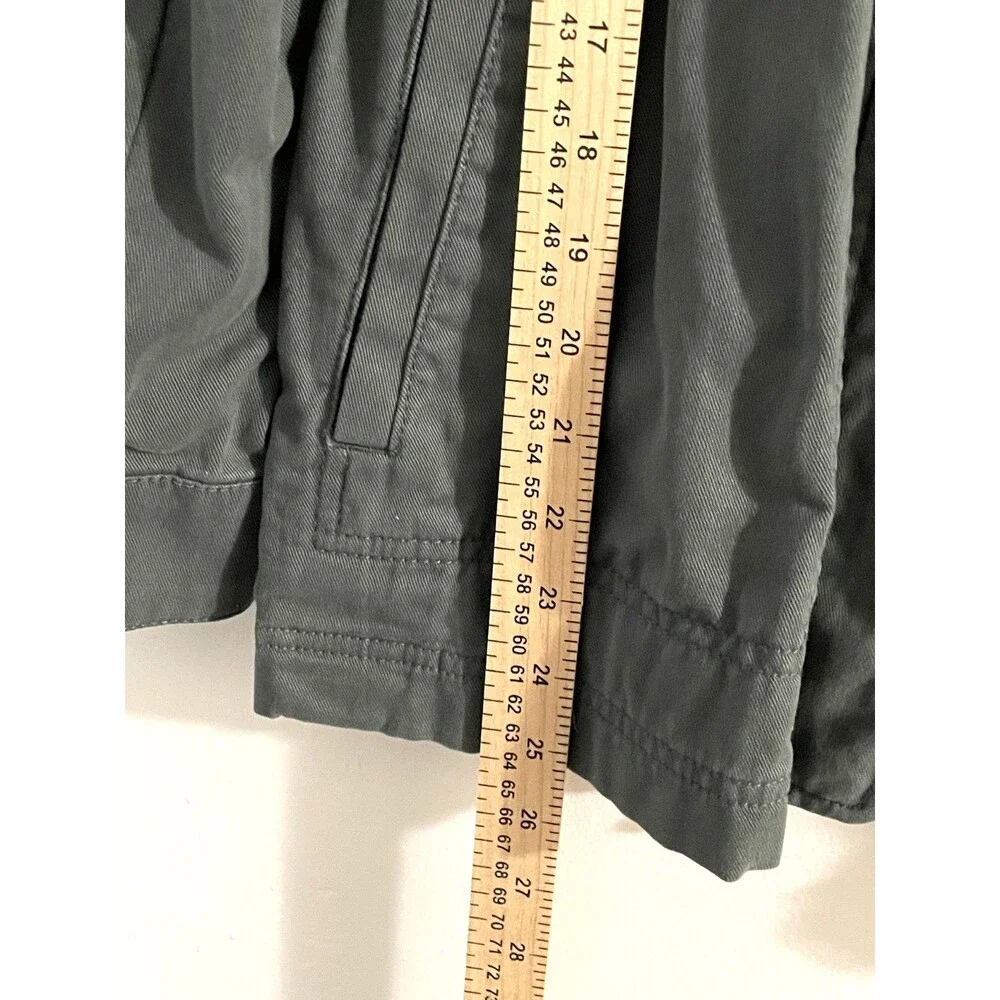 GAP Core Utility Jacket Military Anorak Full Zip Drawstring Waist Olive Green XS - Picture 9 of 15